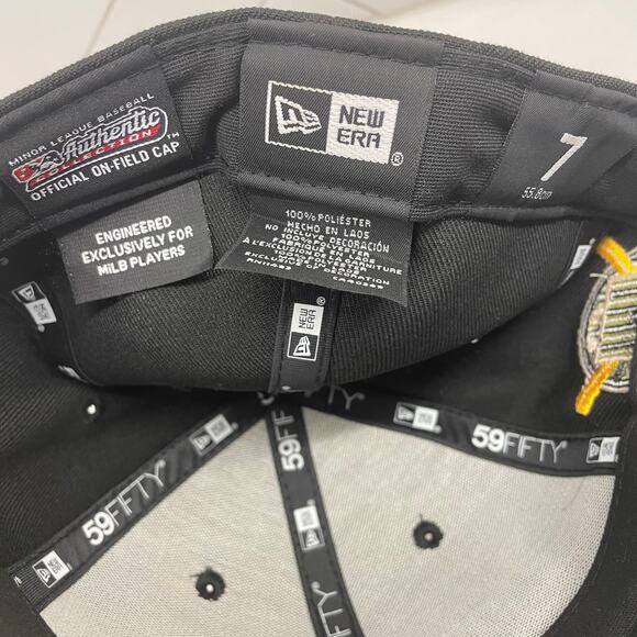 New Era 59FIFTY OKC Camouflage Fitted Hat 7 Black Camo Stars MLB On-Field Cap - Picture 8 of 8